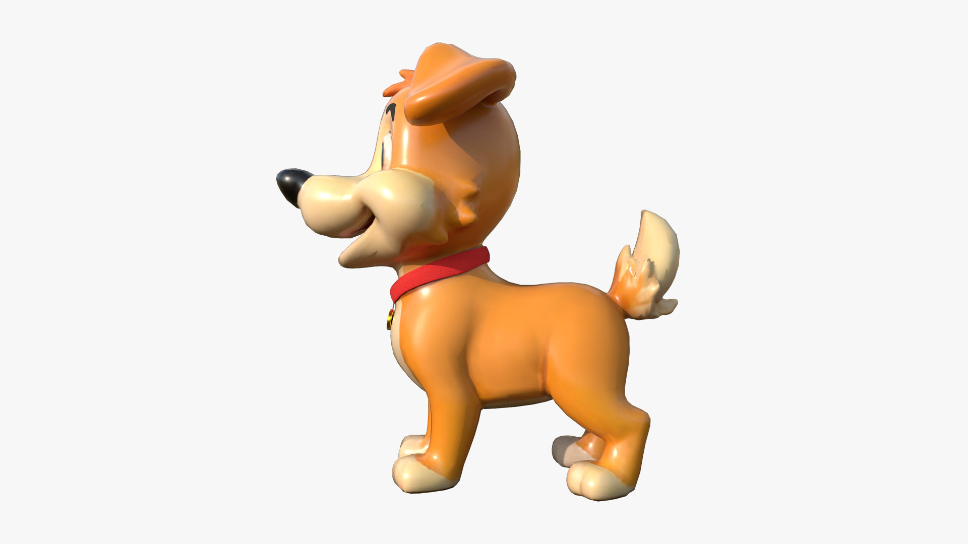 Cartoon Dog Low-poly 3D model_3