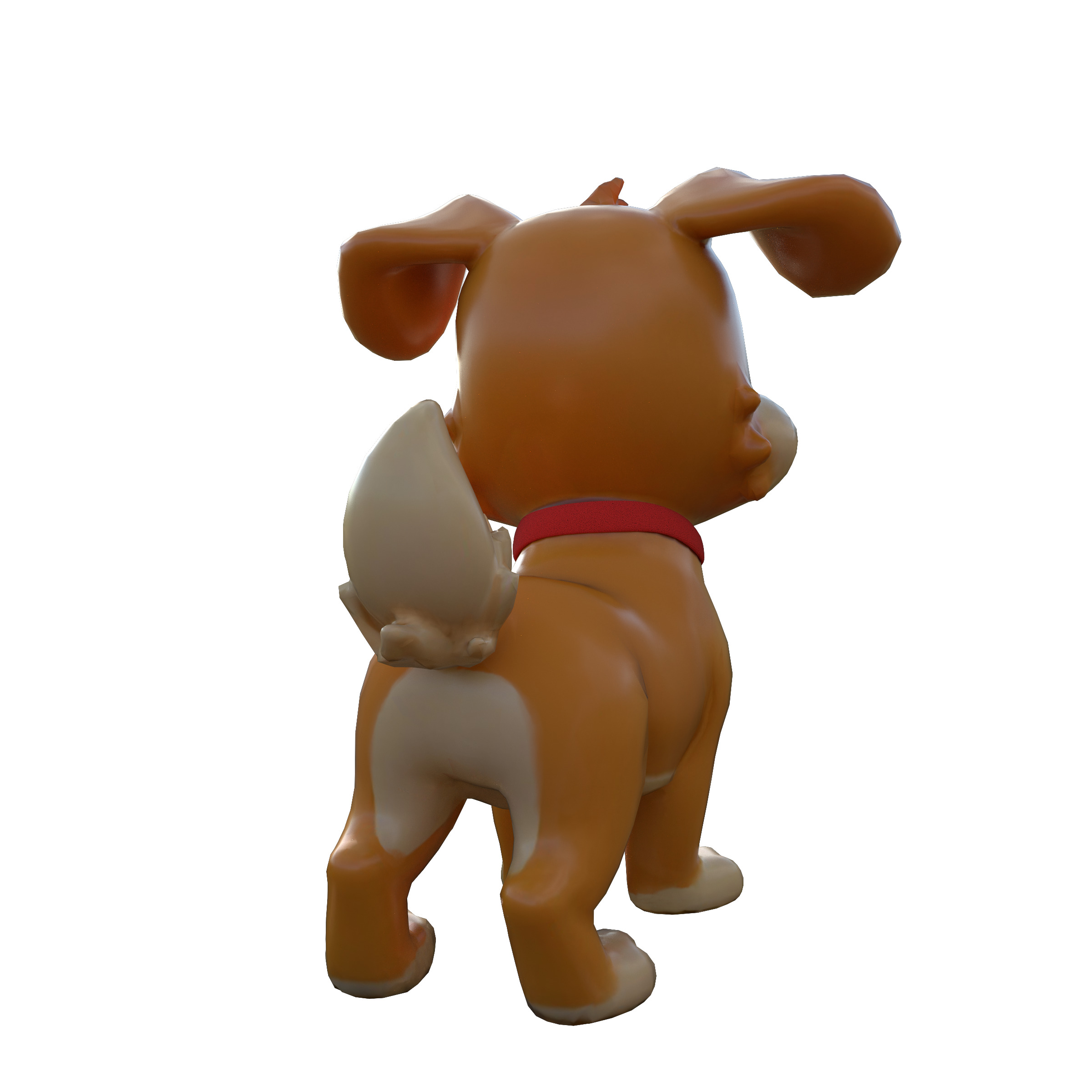 Cartoon Dog Low-poly 3D model_10