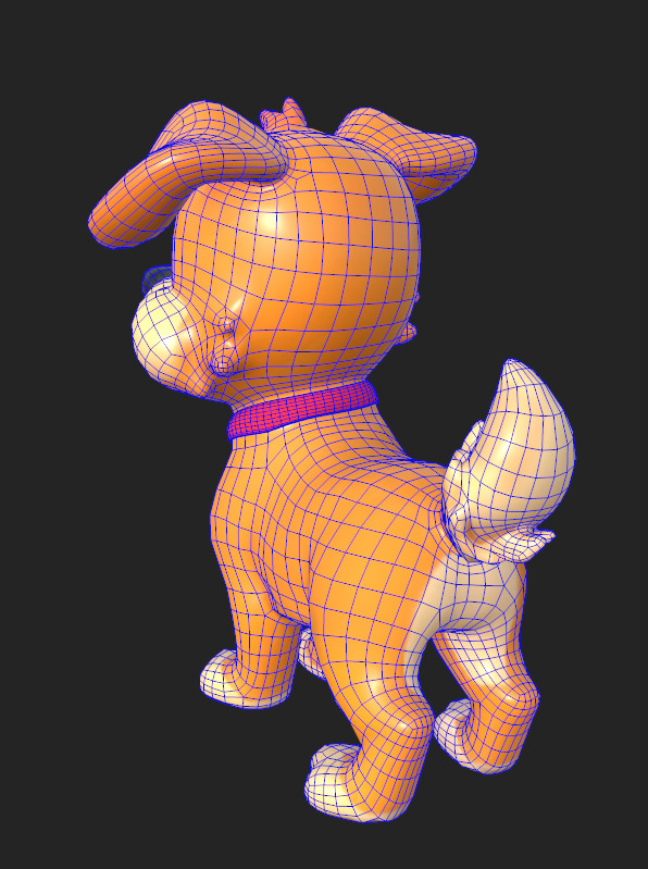 Cartoon Dog Low-poly 3D model_15