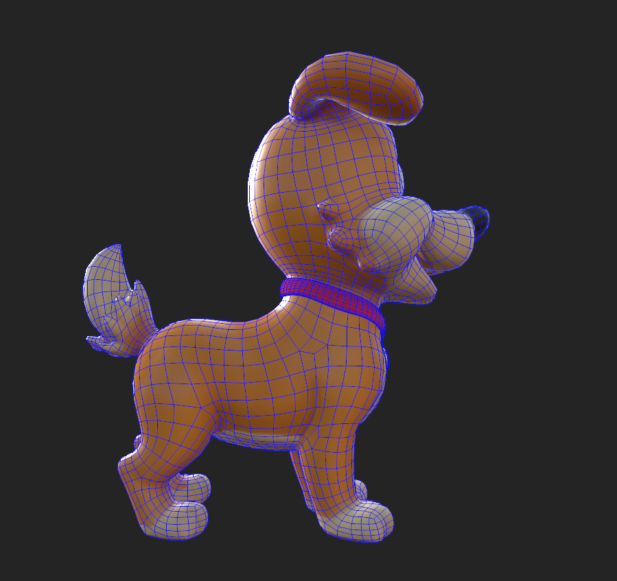 Cartoon Dog Low-poly 3D model_14