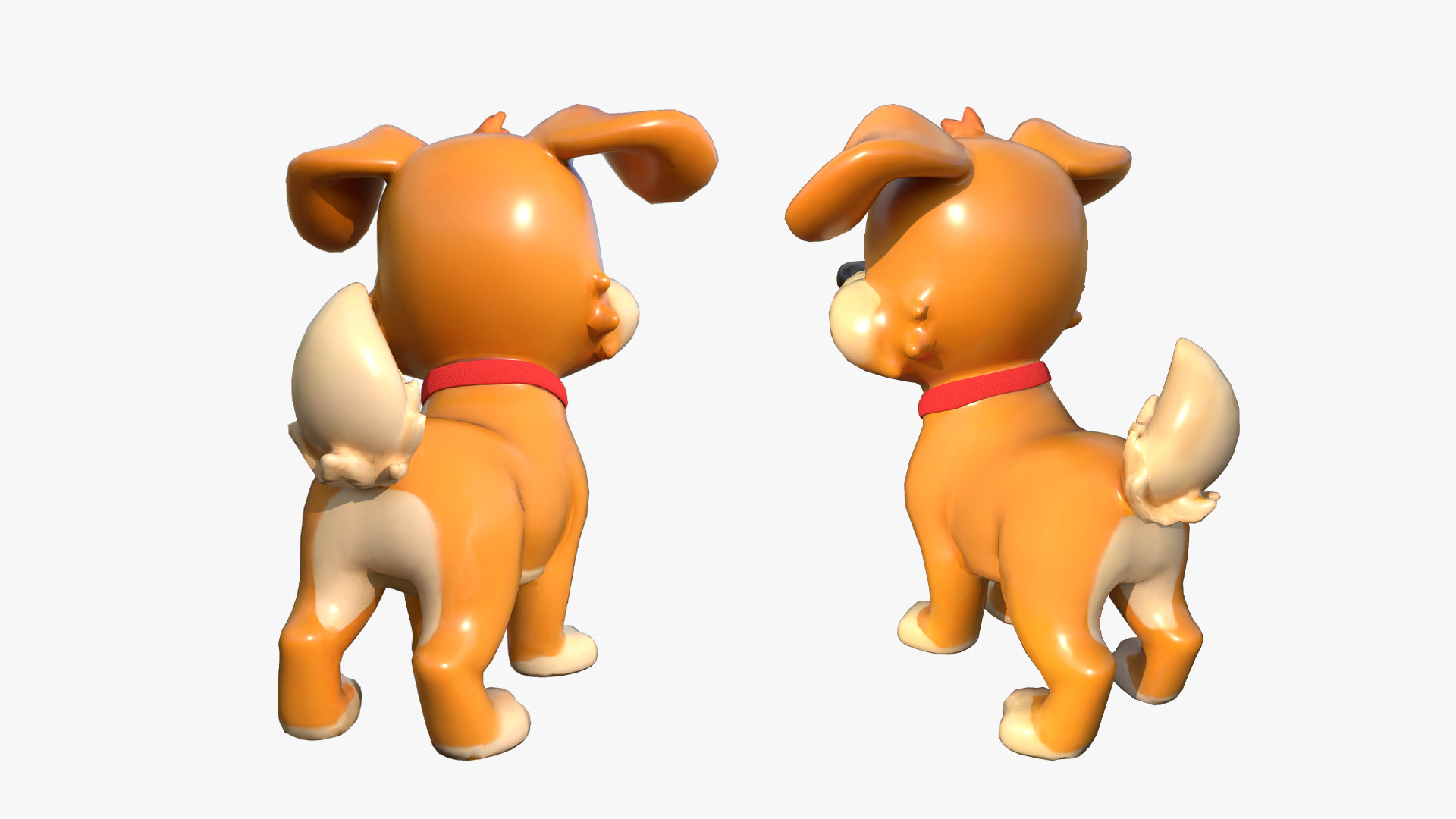 Cartoon Dog Low-poly 3D model_2