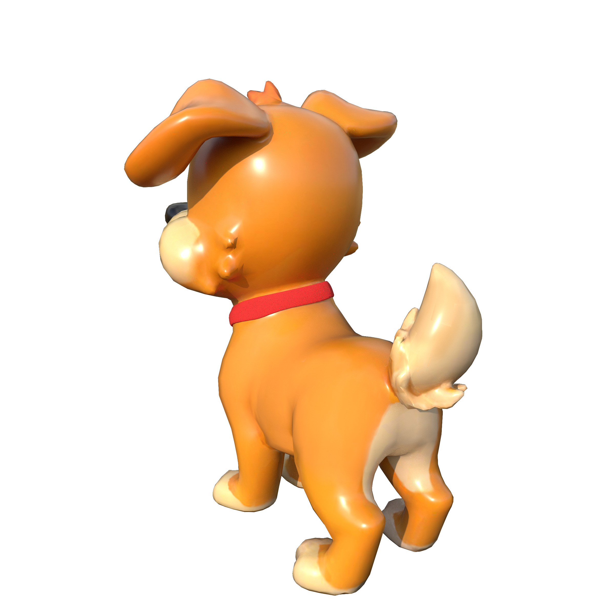 Cartoon Dog Low-poly 3D model_12