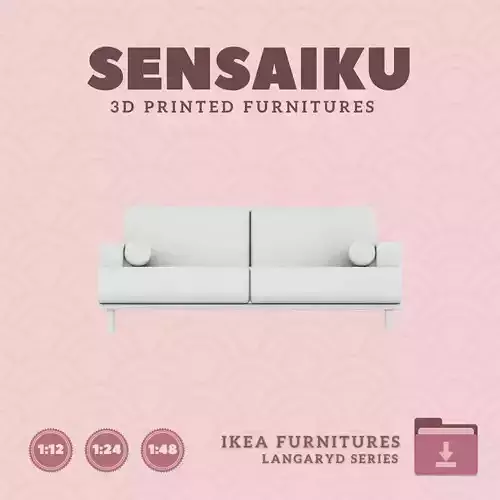 LANGARYD Loveseat for Miniature Dollhouse IKEA 3D Print