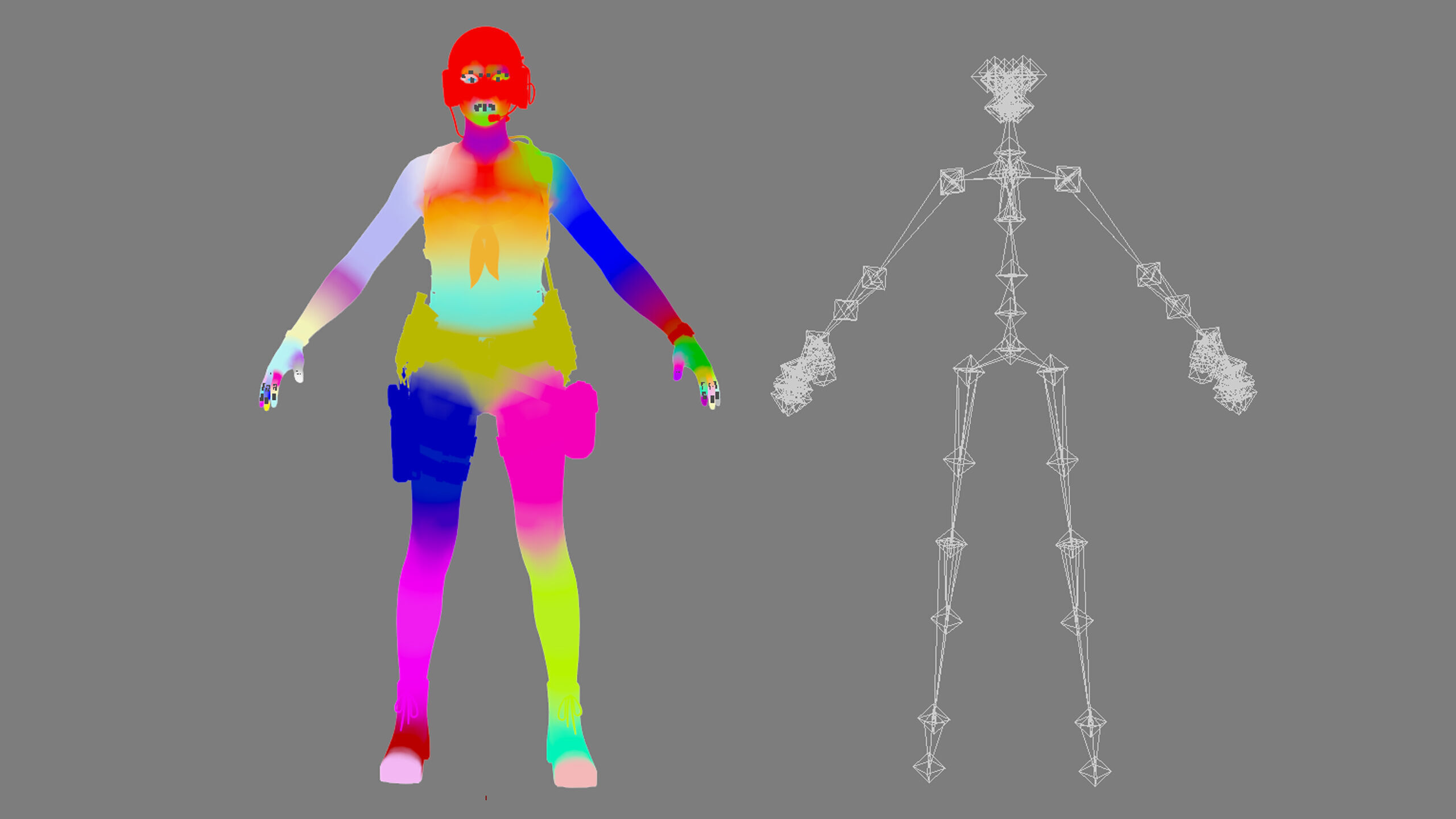 Female Soldier Low-poly 3D model_35