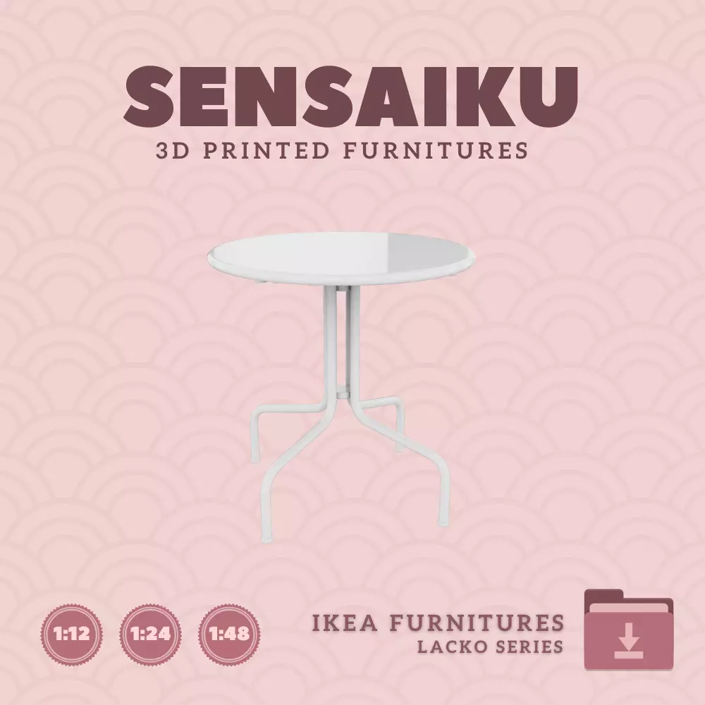 Miniature LACKO Table for Miniature Dollhouse IKEA 3D Print 3D print model