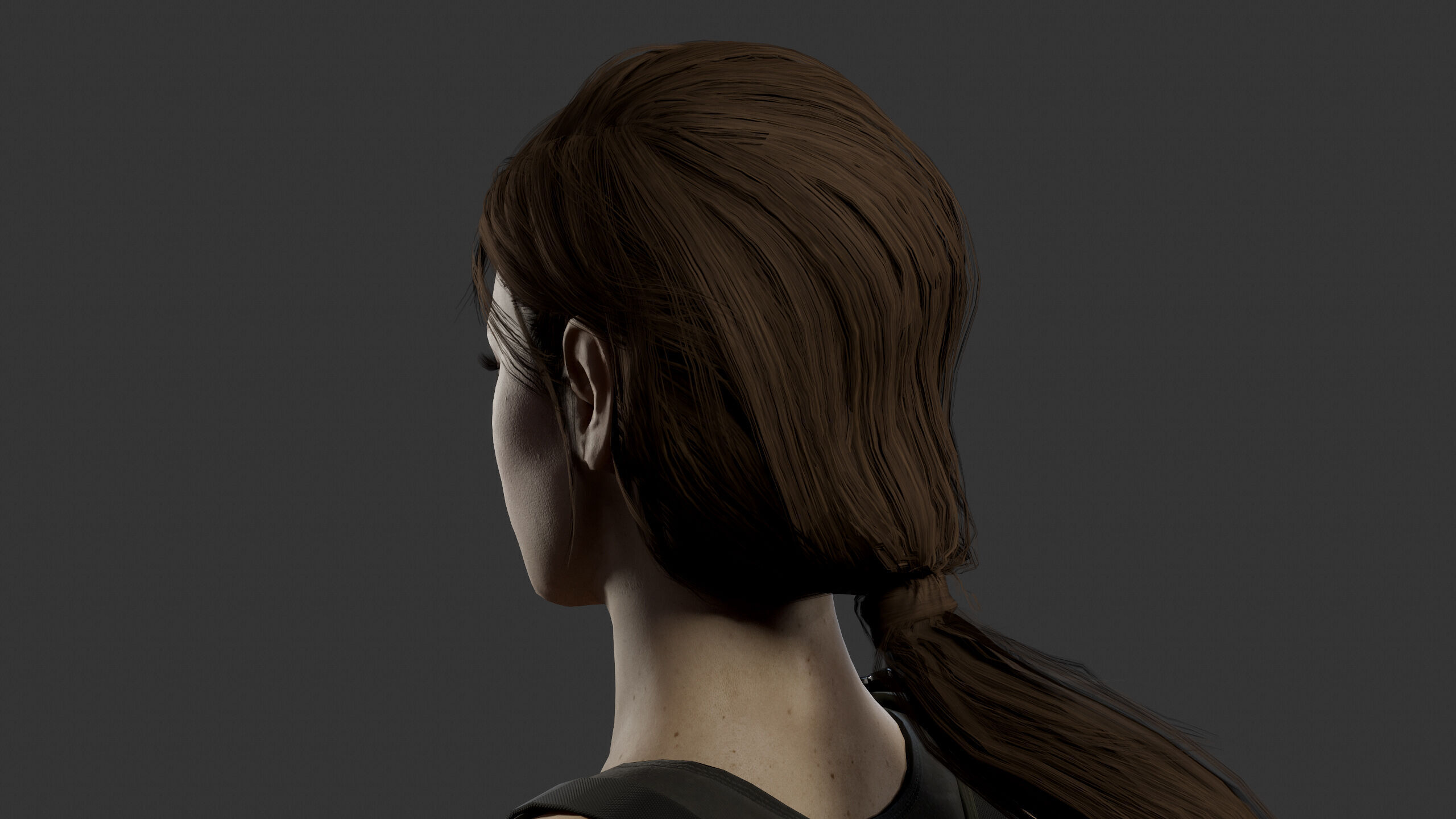 Female Soldier Low-poly 3D model_8