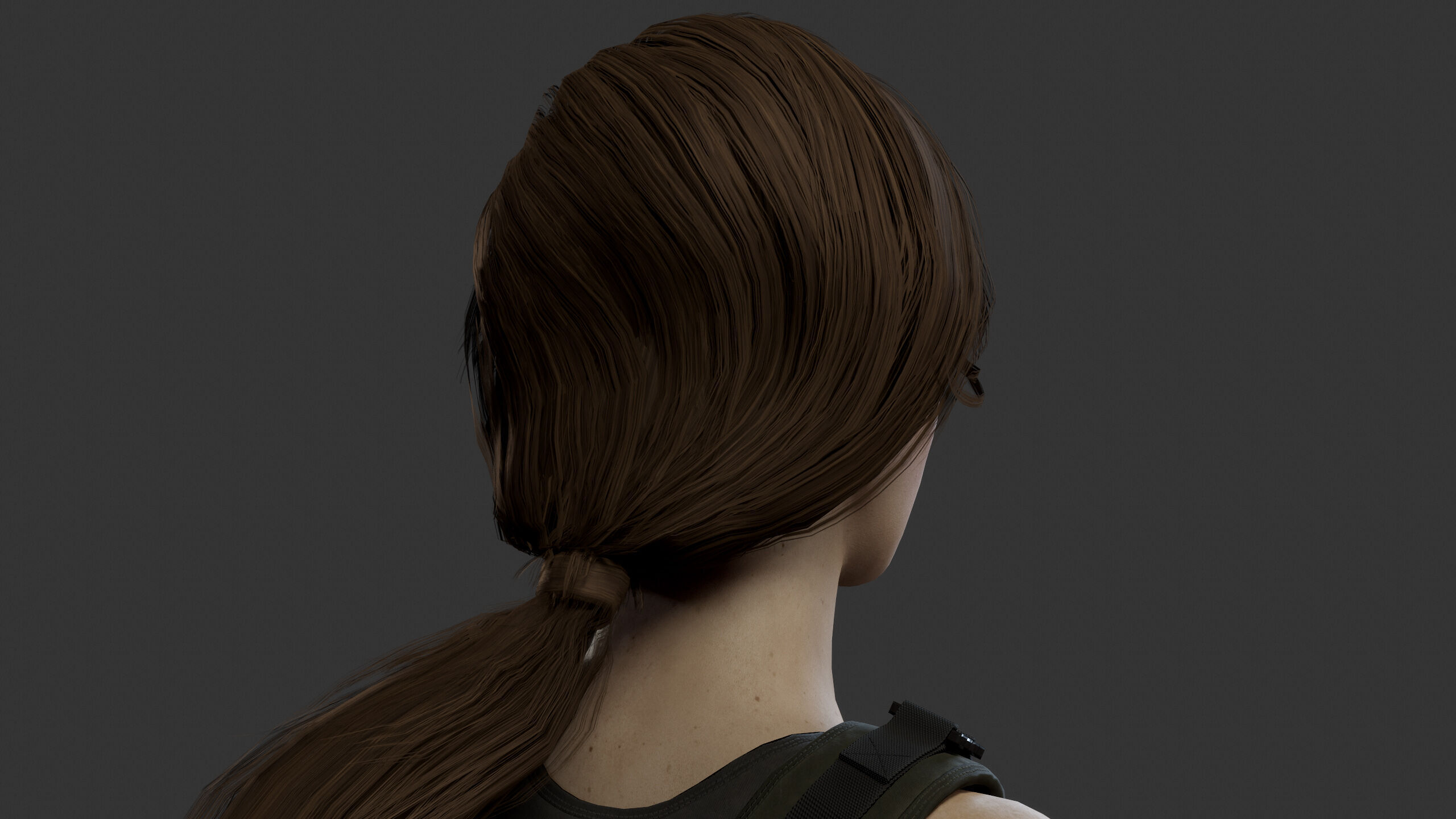 Female Soldier Low-poly 3D model_7