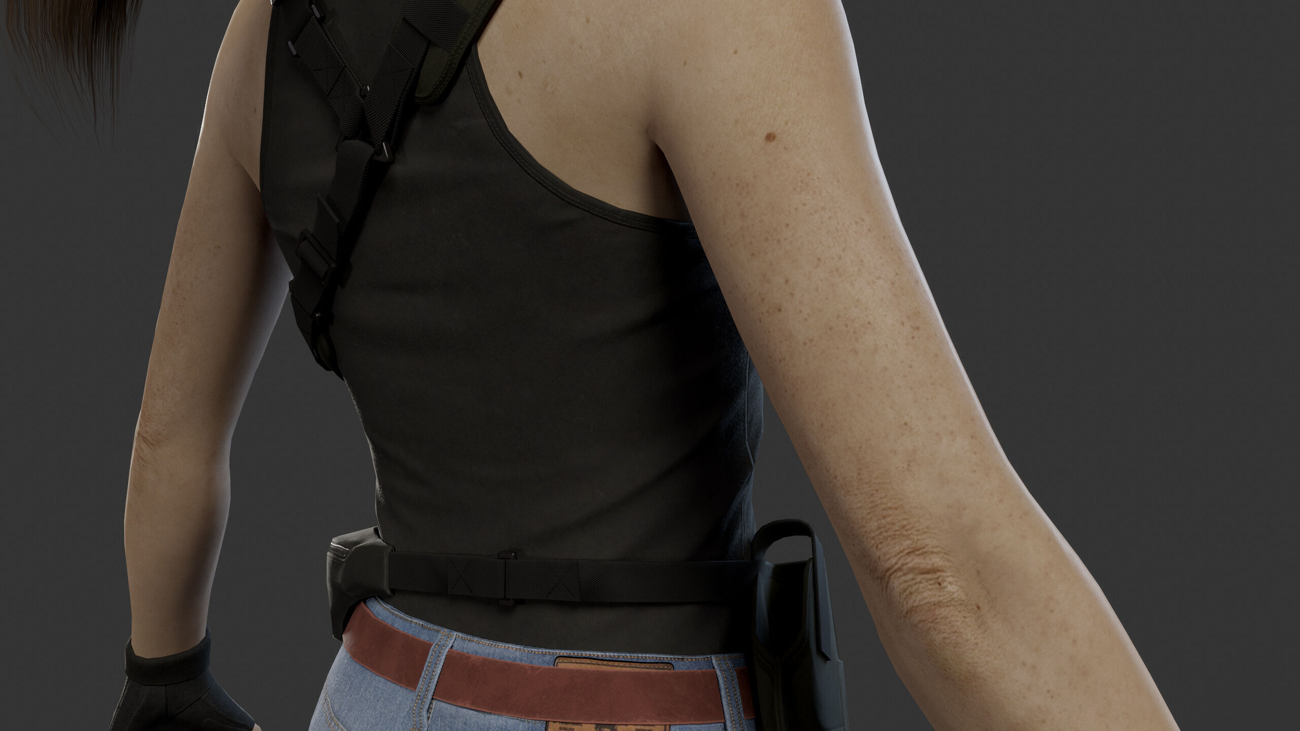 Female Soldier Low-poly 3D model_18