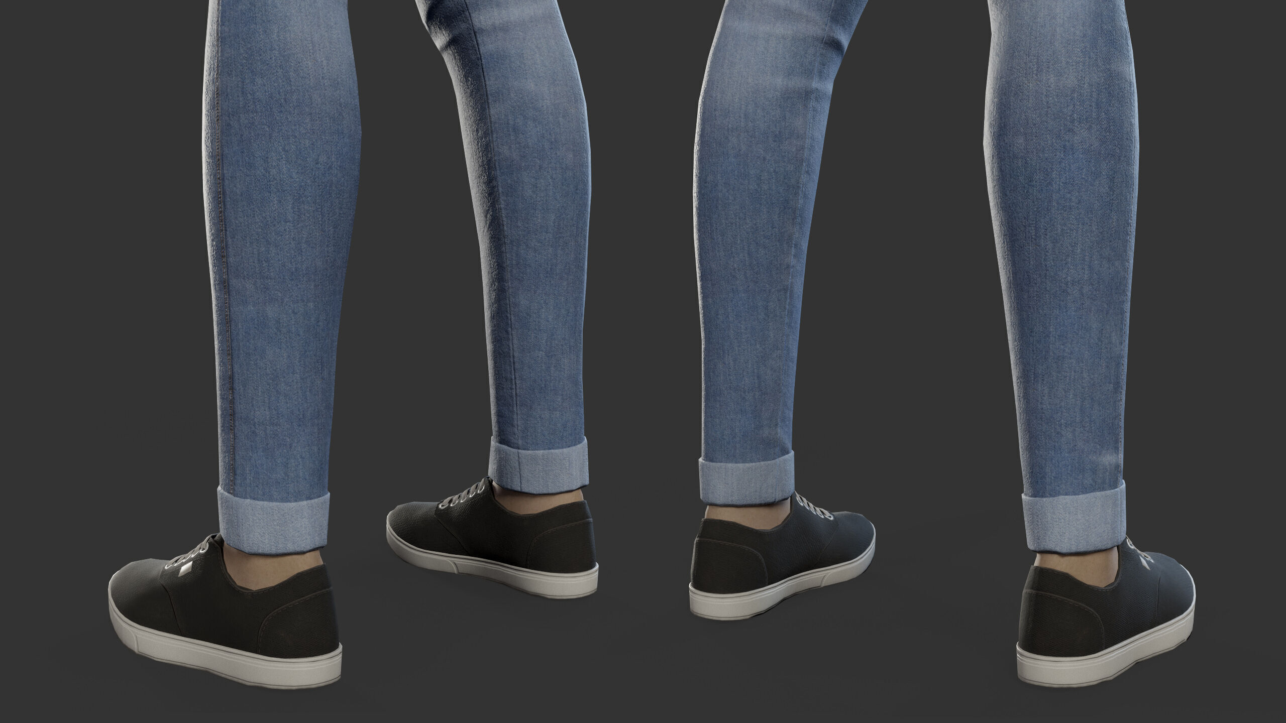 Female Soldier Low-poly 3D model_25