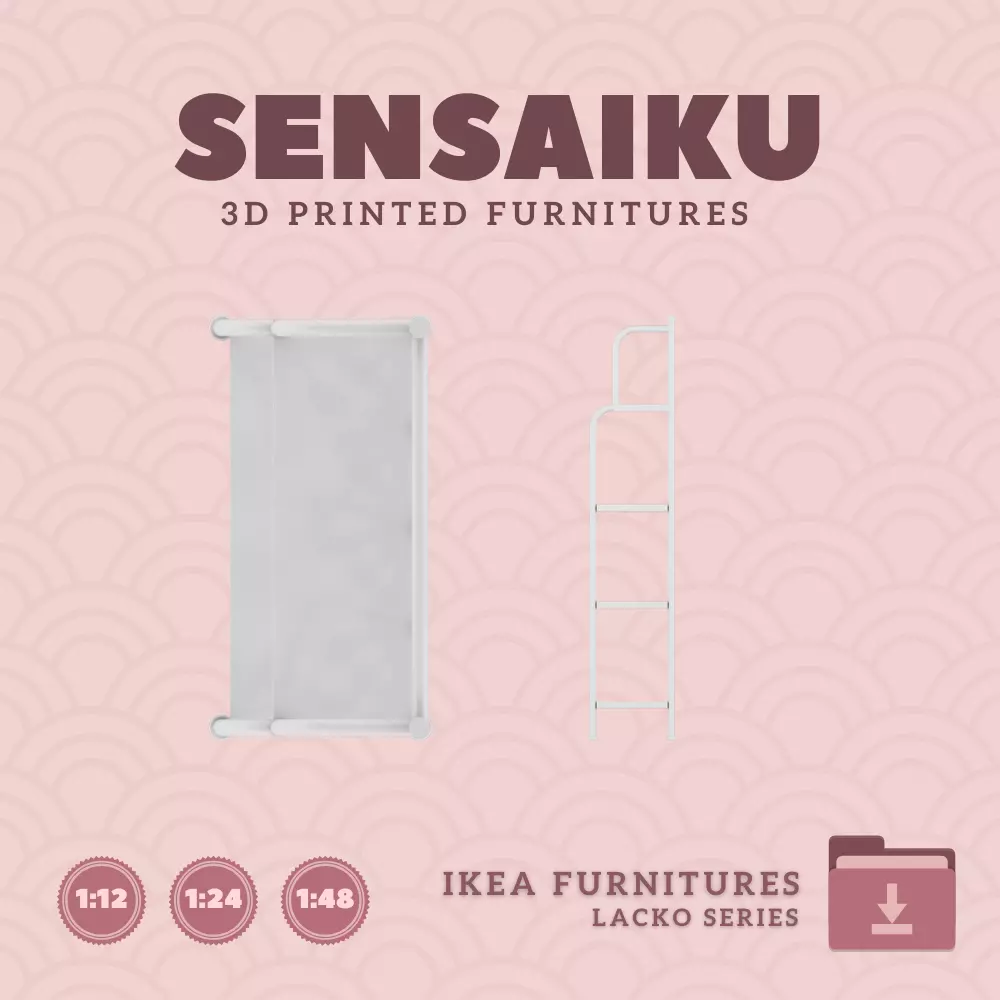 LACKO Shelving Unit for Miniature Dollhouse IKEA 3D Print 3D print model