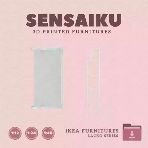 LACKO Shelving Unit for Miniature Dollhouse IKEA 3D Print 3D print model