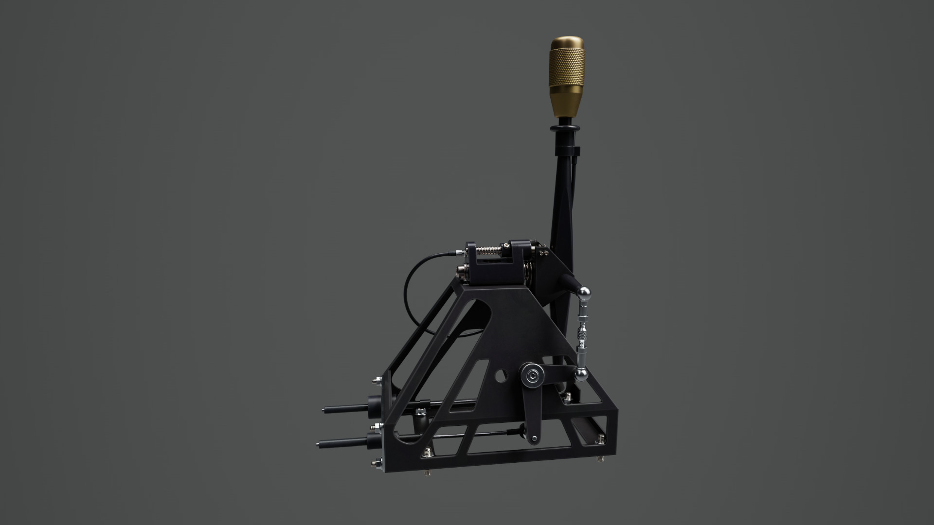 Short Shifter 01 - Variation A - Gold Low-poly 3D model_9
