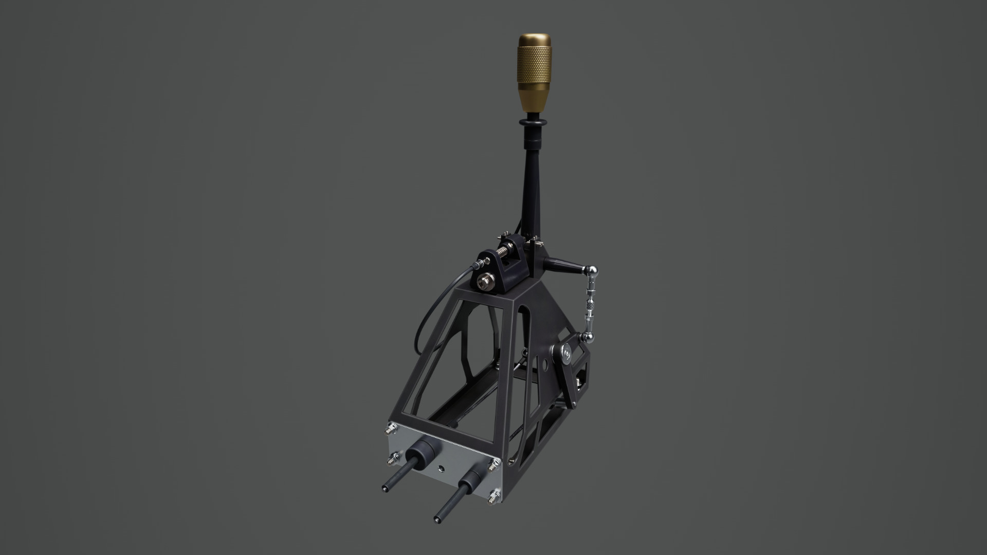 Short Shifter 01 - Variation A - Gold Low-poly 3D model_7