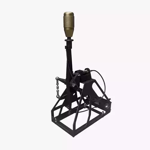 Short Shifter 01 - Variation A - Gold Low-poly 3D model