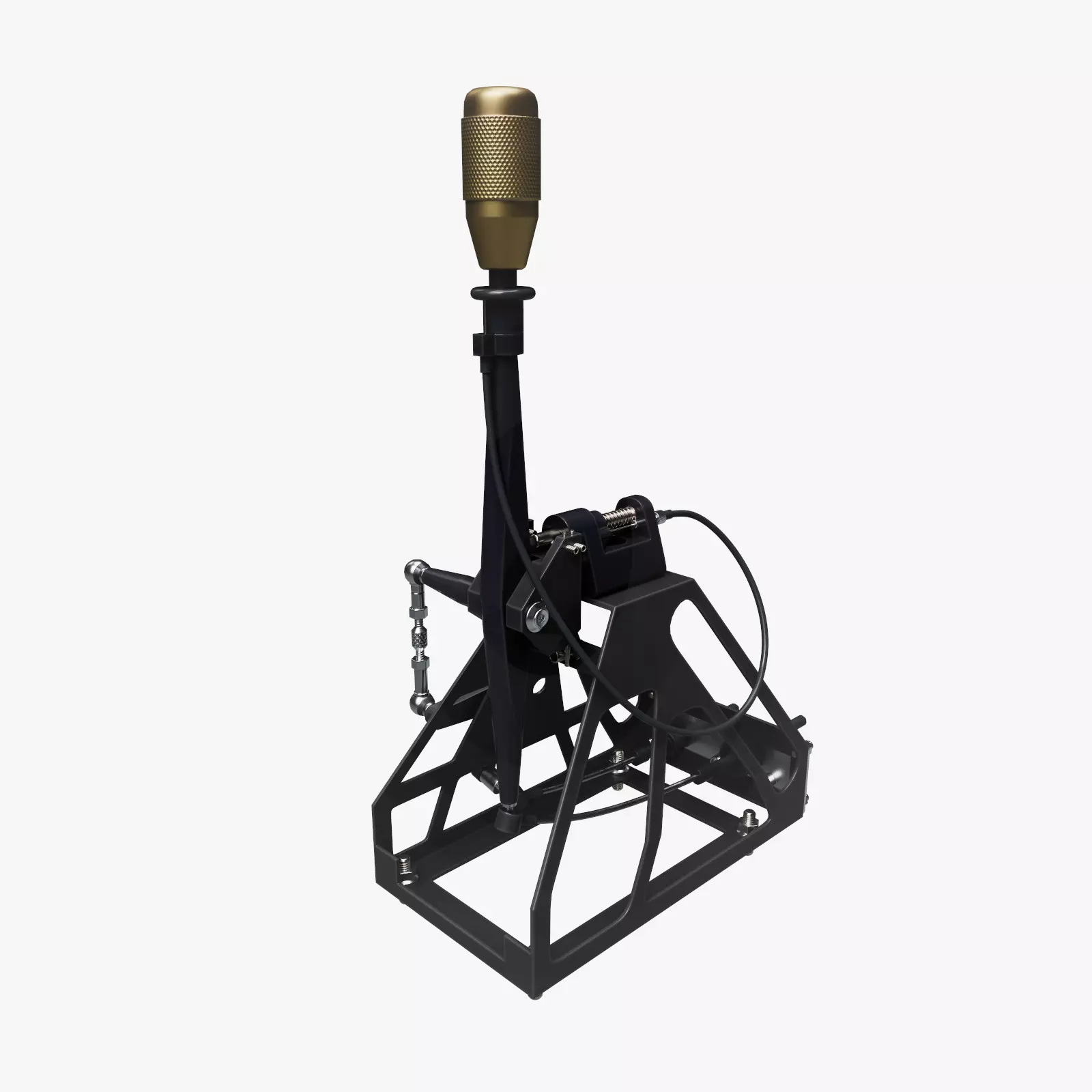 Short Shifter 01 - Variation A - Gold Low-poly 3D model_0