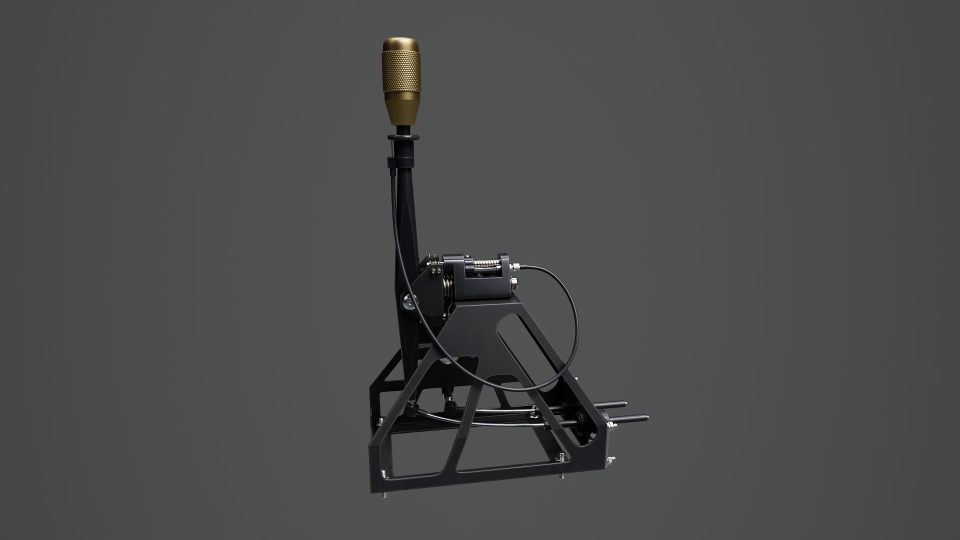 Short Shifter 01 - Variation A - Gold Low-poly 3D model_3