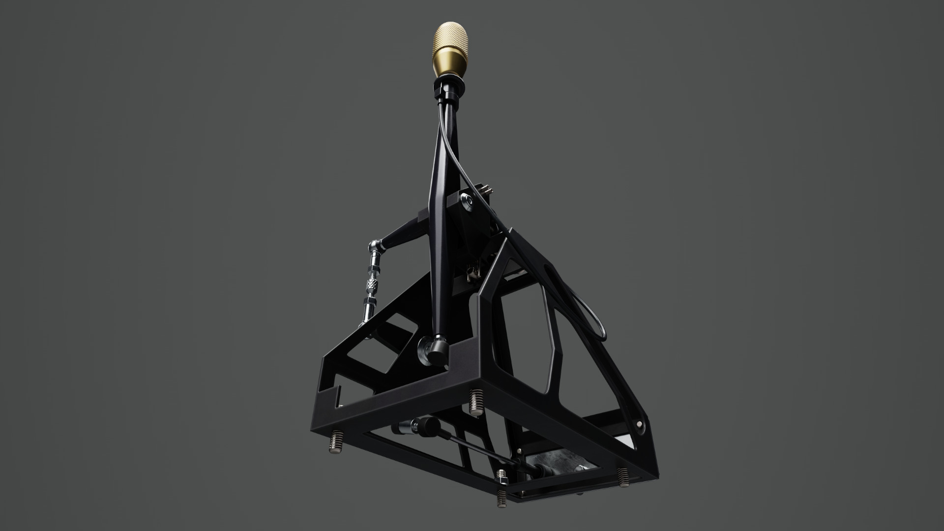 Short Shifter 01 - Variation A - Gold Low-poly 3D model_14