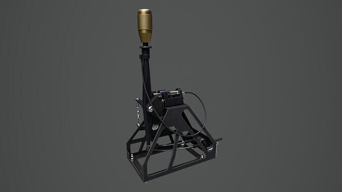 Short Shifter 01 - Variation A - Gold Low-poly 3D model 3