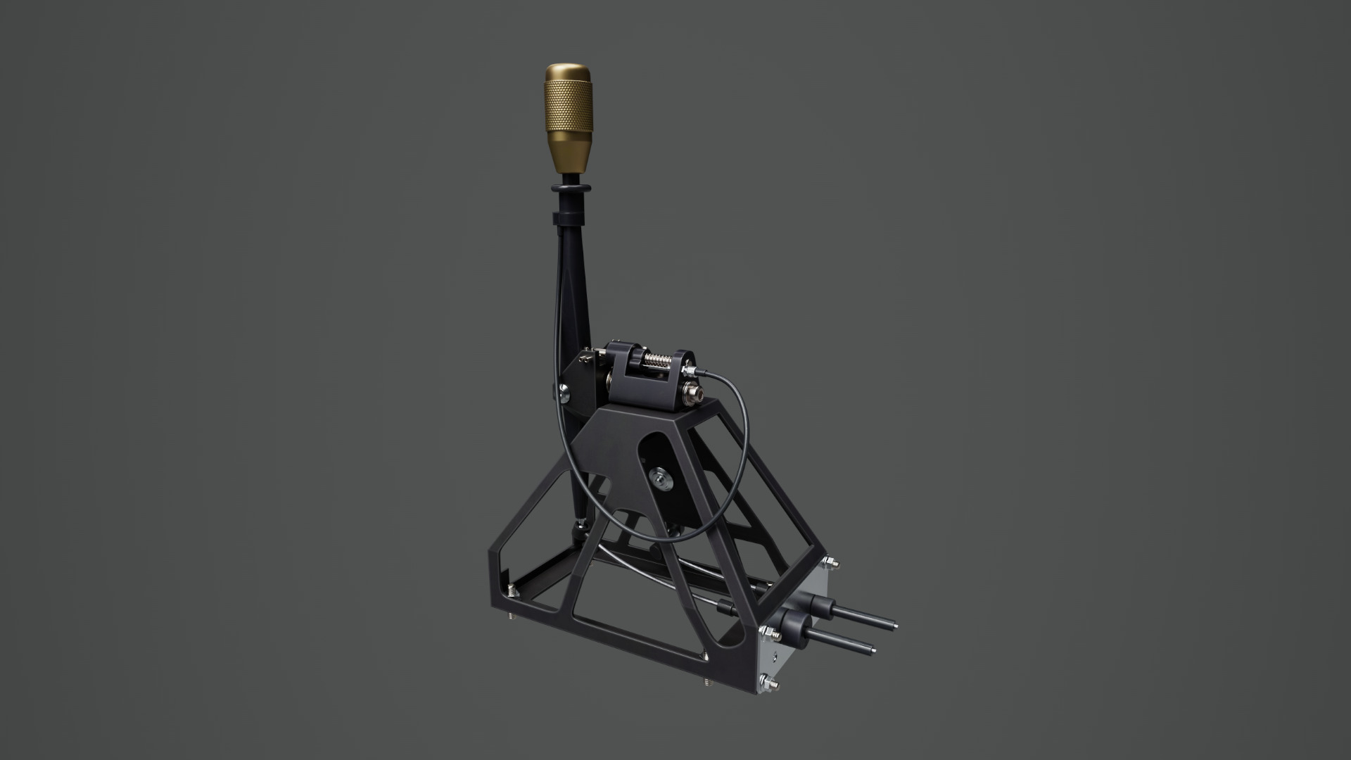 Short Shifter 01 - Variation A - Gold Low-poly 3D model_4