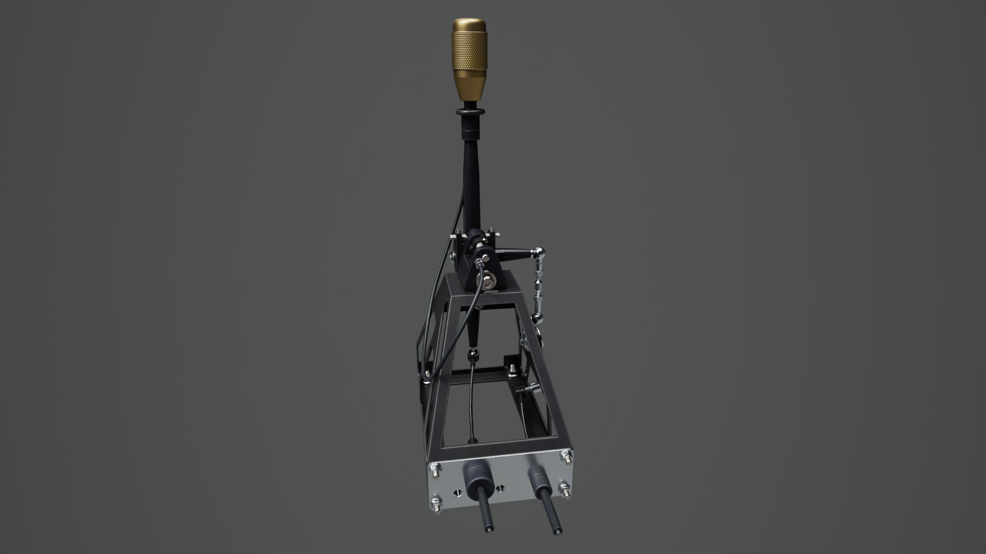 Short Shifter 01 - Variation A - Gold Low-poly 3D model_6