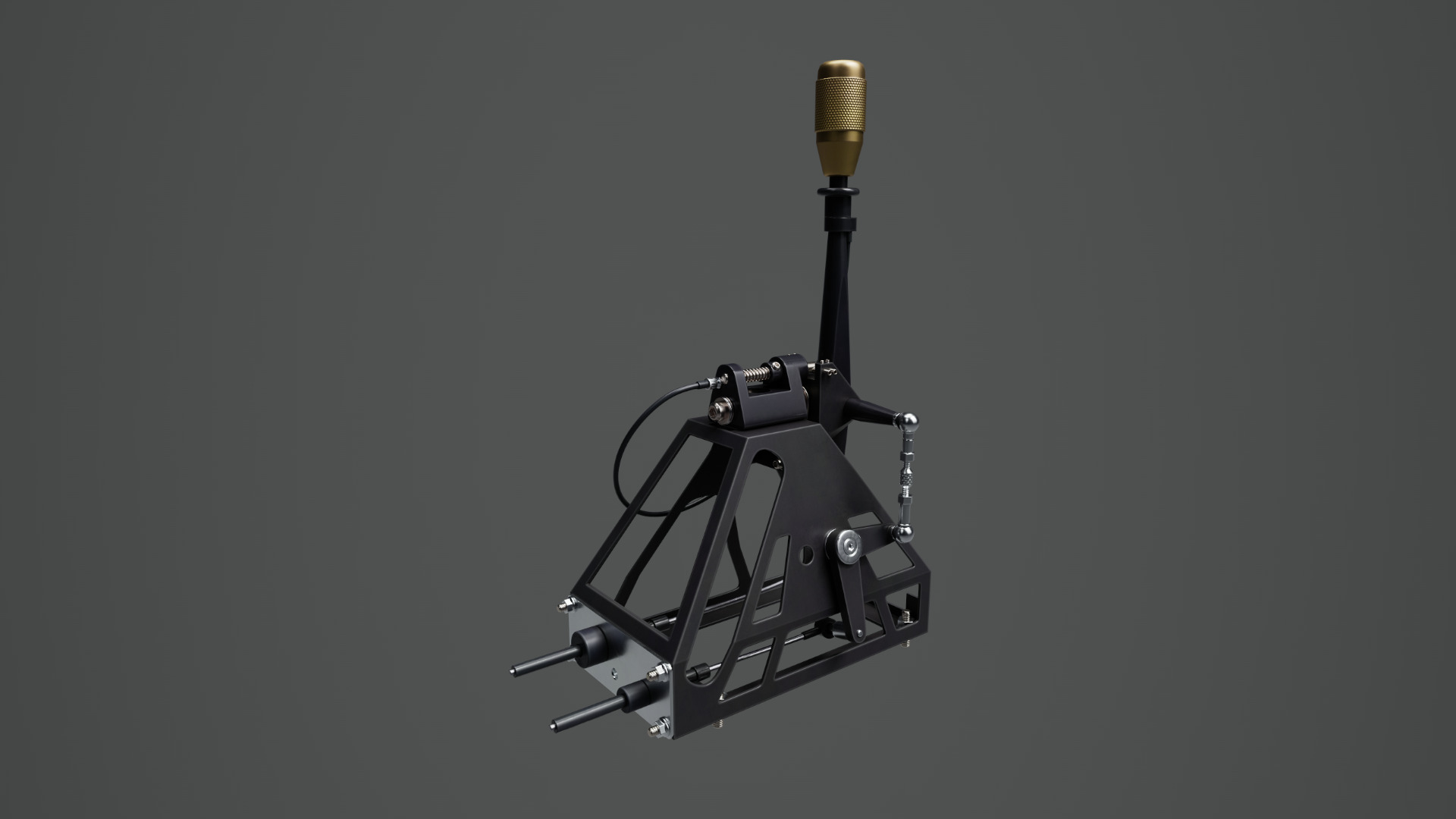Short Shifter 01 - Variation A - Gold Low-poly 3D model_8