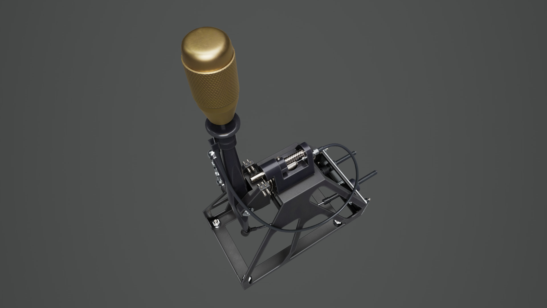 Short Shifter 01 - Variation A - Gold Low-poly 3D model_13