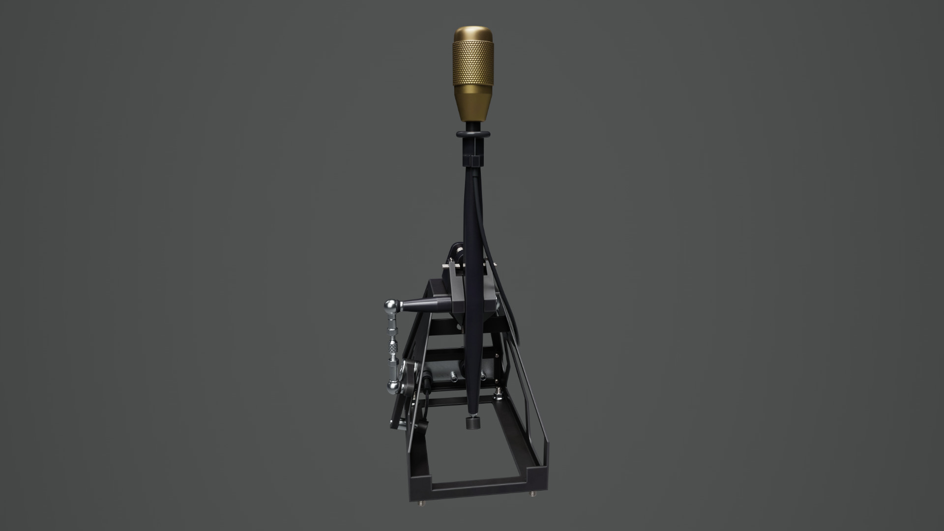 Short Shifter 01 - Variation A - Gold Low-poly 3D model_12
