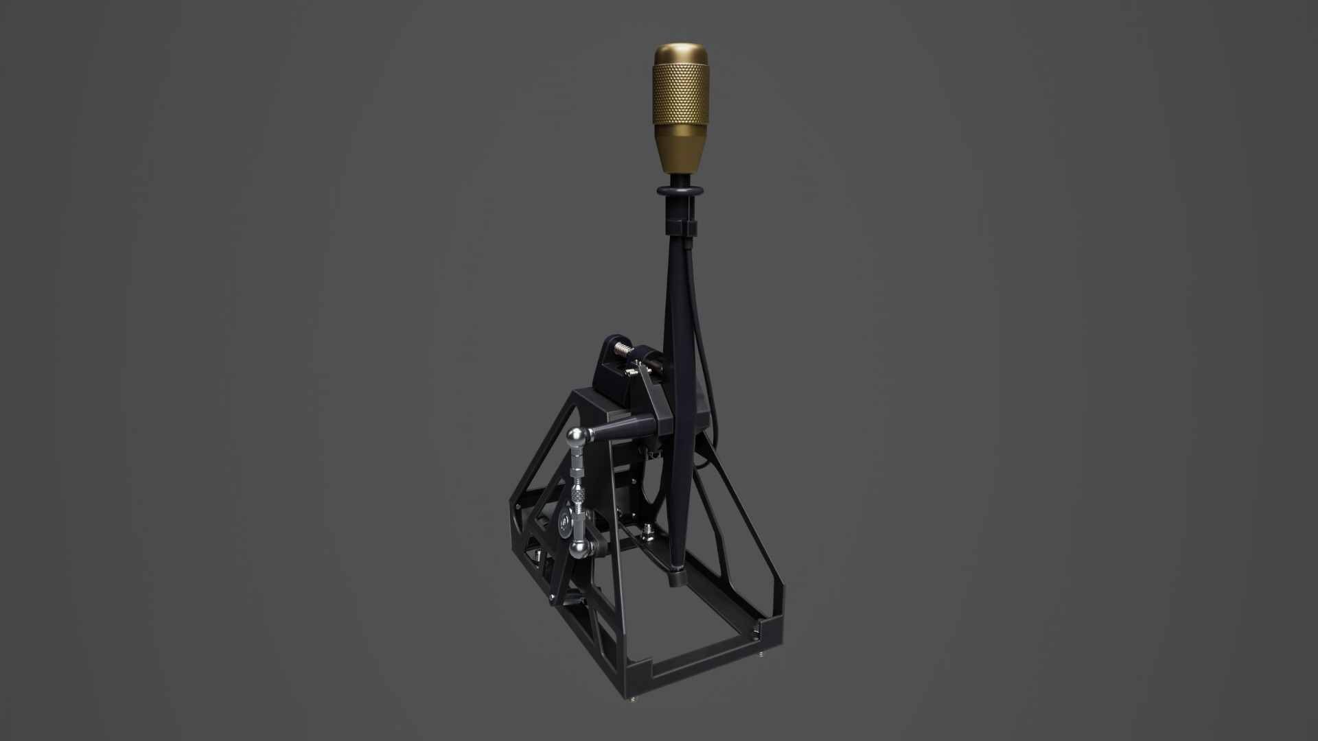 Short Shifter 01 - Variation A - Gold Low-poly 3D model_11