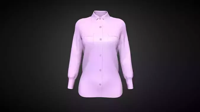 Ladies Long Torso Shirt In Low Poly