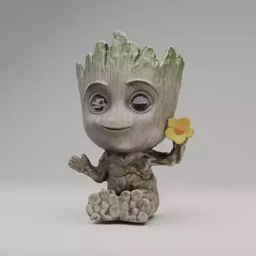Grut 3D Model - Fantasy Cartoon Character Adorable Tree Spirit 3D print model