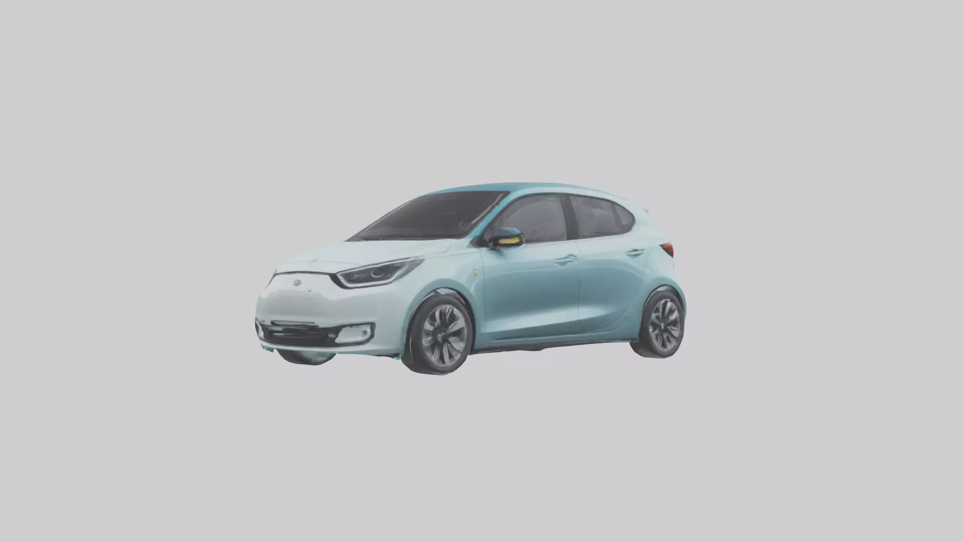 Modern Electric Hatchback model 3D model_0