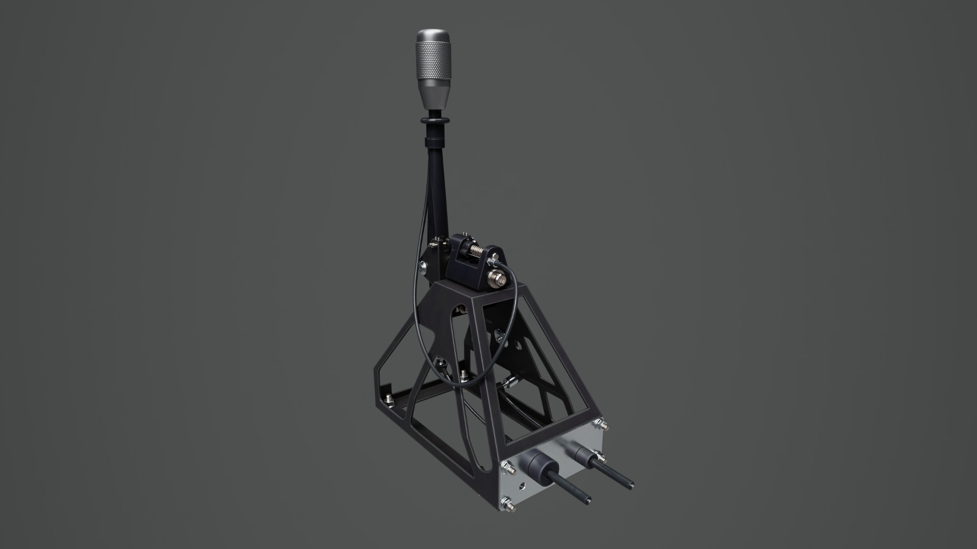 Short Shifter 01 - Variation A - Gray Low-poly 3D model_5