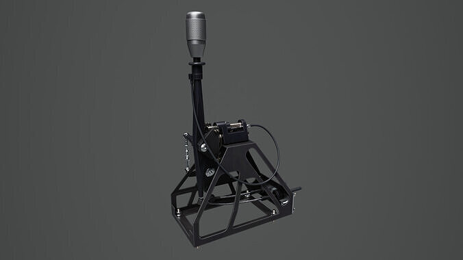 Short Shifter 01 - Variation A - Gray Low-poly 3D model 3