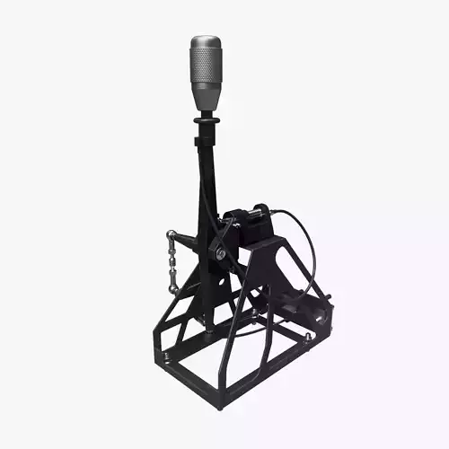 Short Shifter 01 - Variation A - Gray Low-poly 3D model
