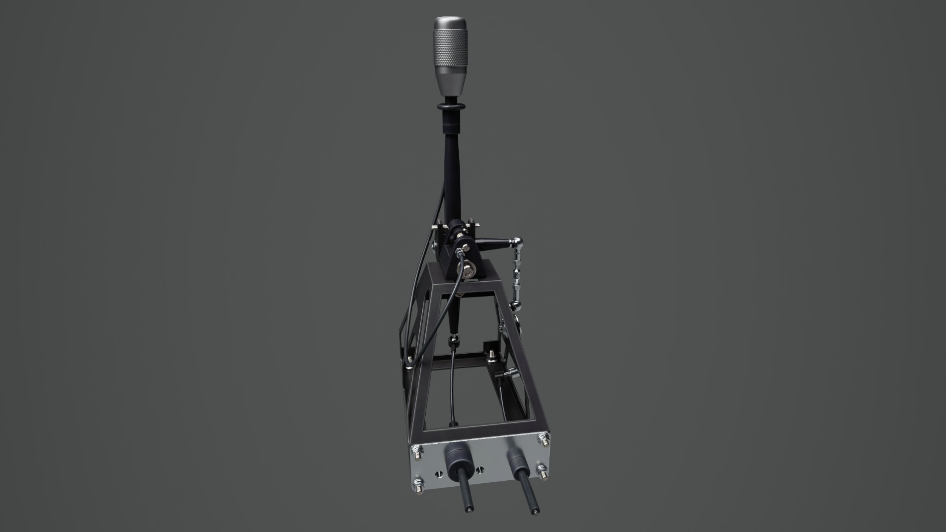 Short Shifter 01 - Variation A - Gray Low-poly 3D model_6