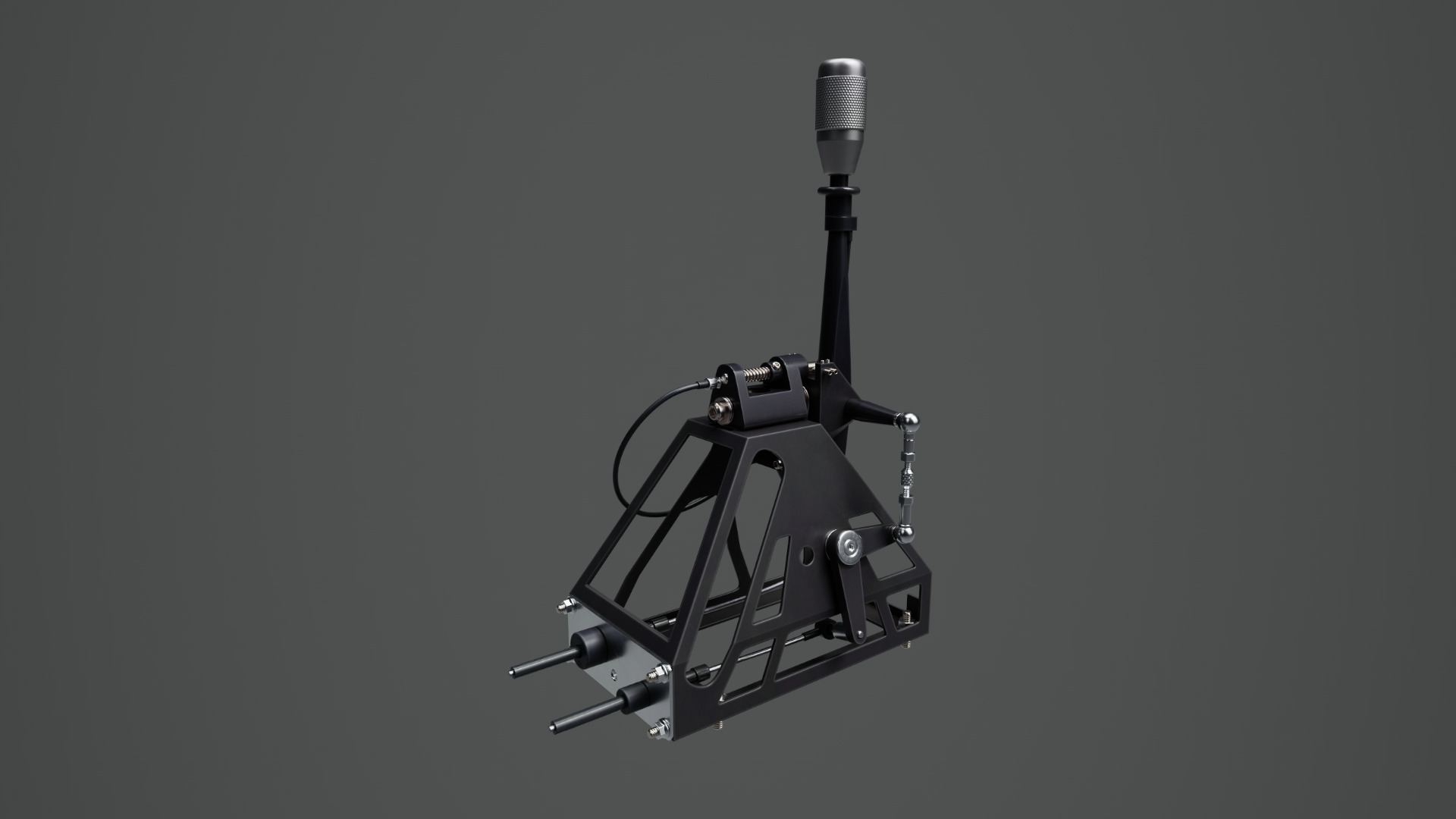Short Shifter 01 - Variation A - Gray Low-poly 3D model_8