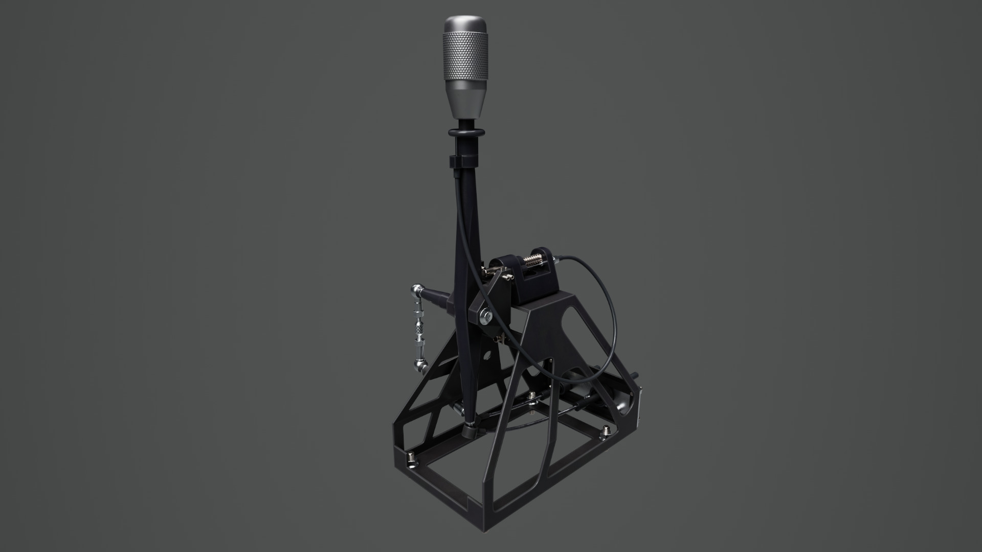 Short Shifter 01 - Variation A - Gray Low-poly 3D model_1