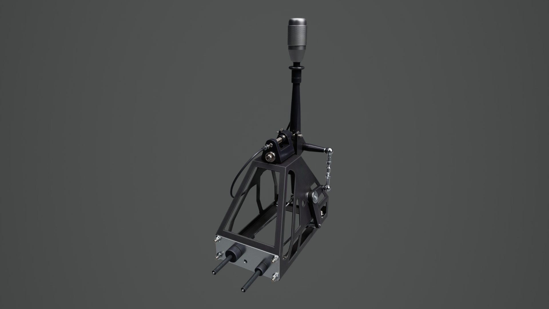 Short Shifter 01 - Variation A - Gray Low-poly 3D model_7