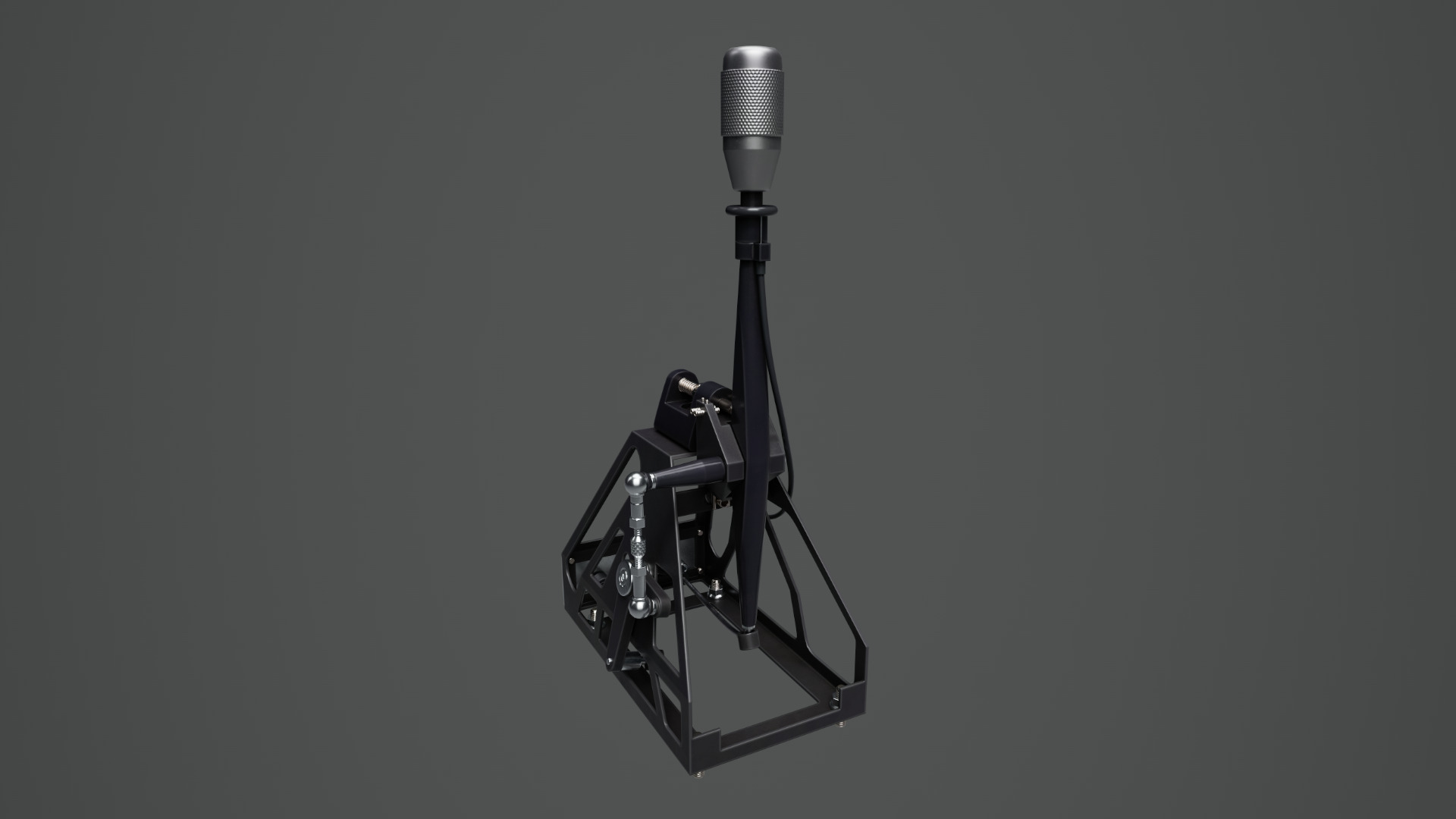 Short Shifter 01 - Variation A - Gray Low-poly 3D model_11