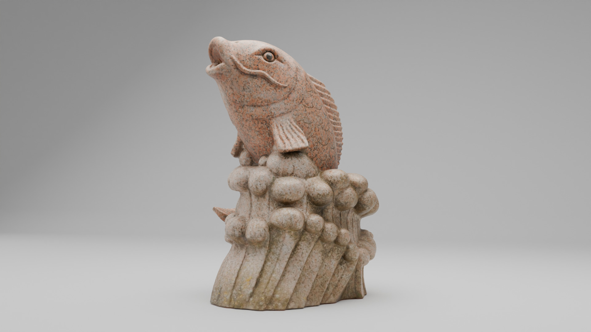 Stone Fish Sculpture -3D Model  High-Quality PBR UV Mapped 3D print model_1