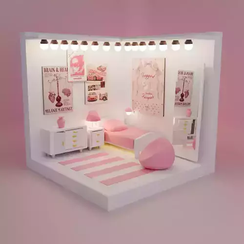Stylezed bedroom for games or cartoon