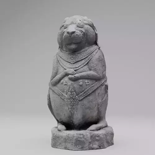Ancient Guardian Rodent Statue High-Quality 3D Model 3D print model