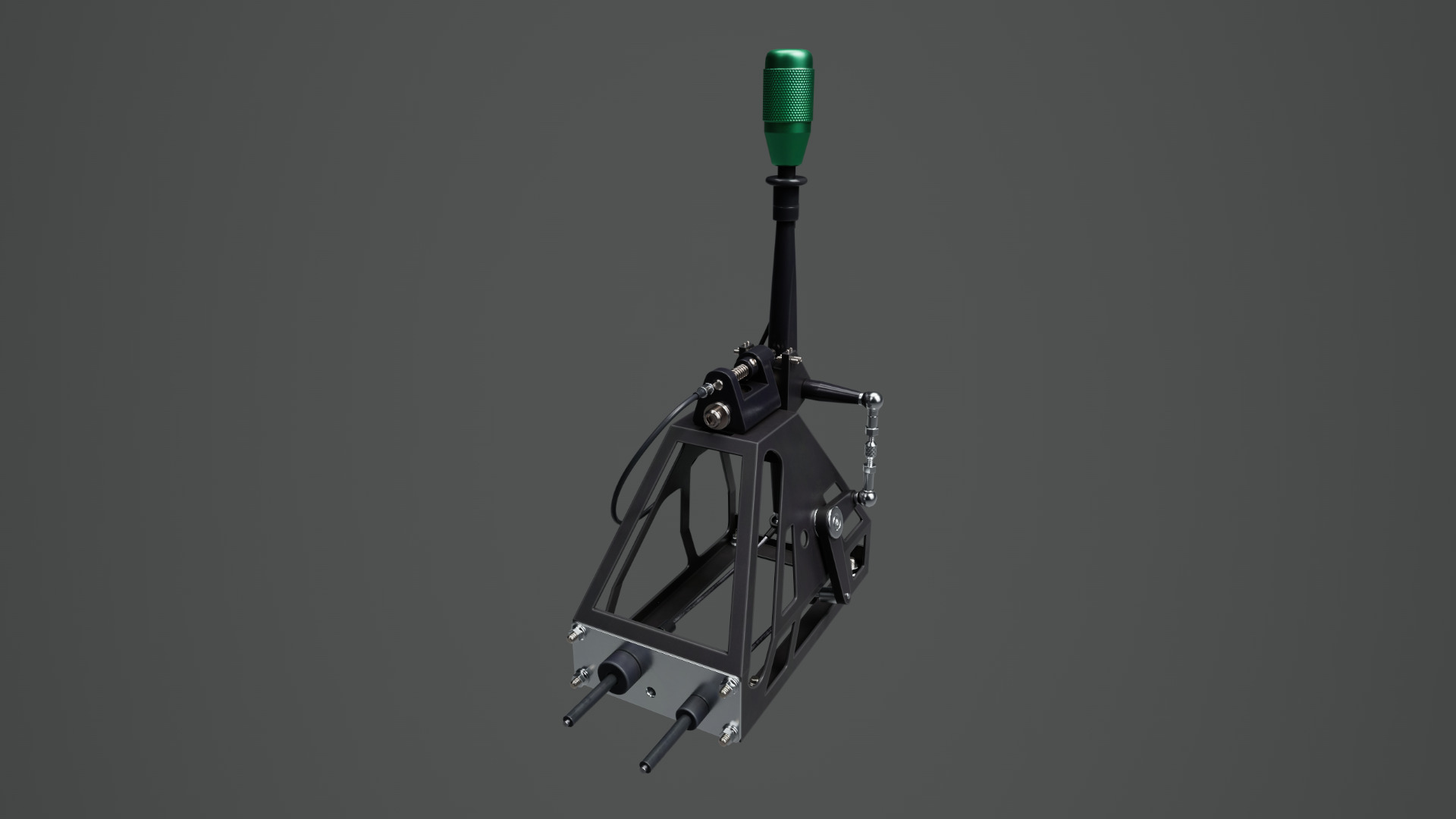 Short Shifter 01 - Variation A - Green Low-poly 3D model_7