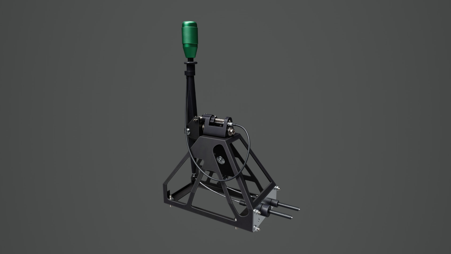 Short Shifter 01 - Variation A - Green Low-poly 3D model_4