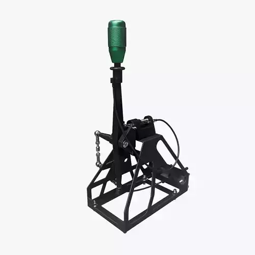 Short Shifter 01 - Variation A - Green Low-poly 3D model
