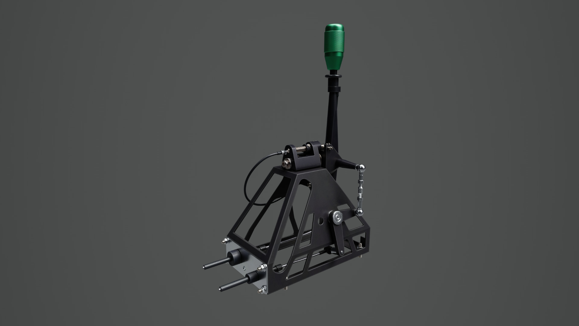 Short Shifter 01 - Variation A - Green Low-poly 3D model_8