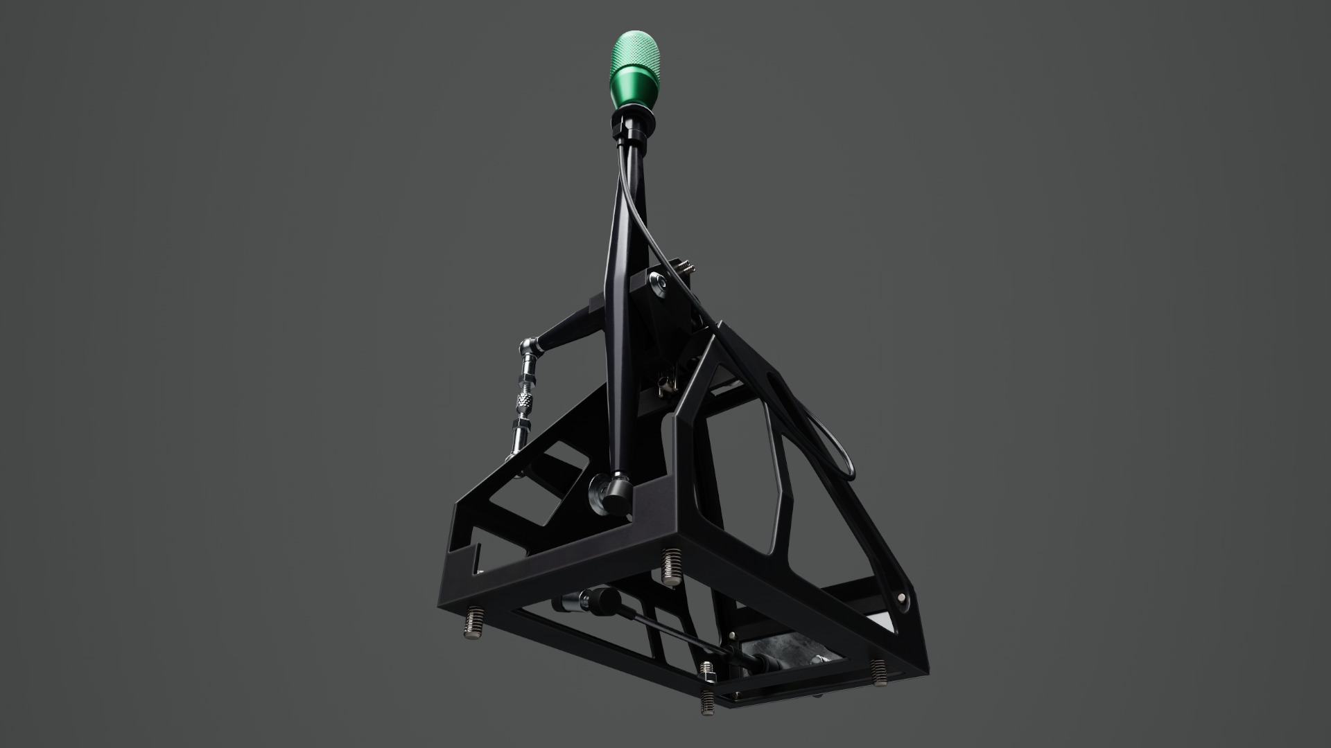 Short Shifter 01 - Variation A - Green Low-poly 3D model_14