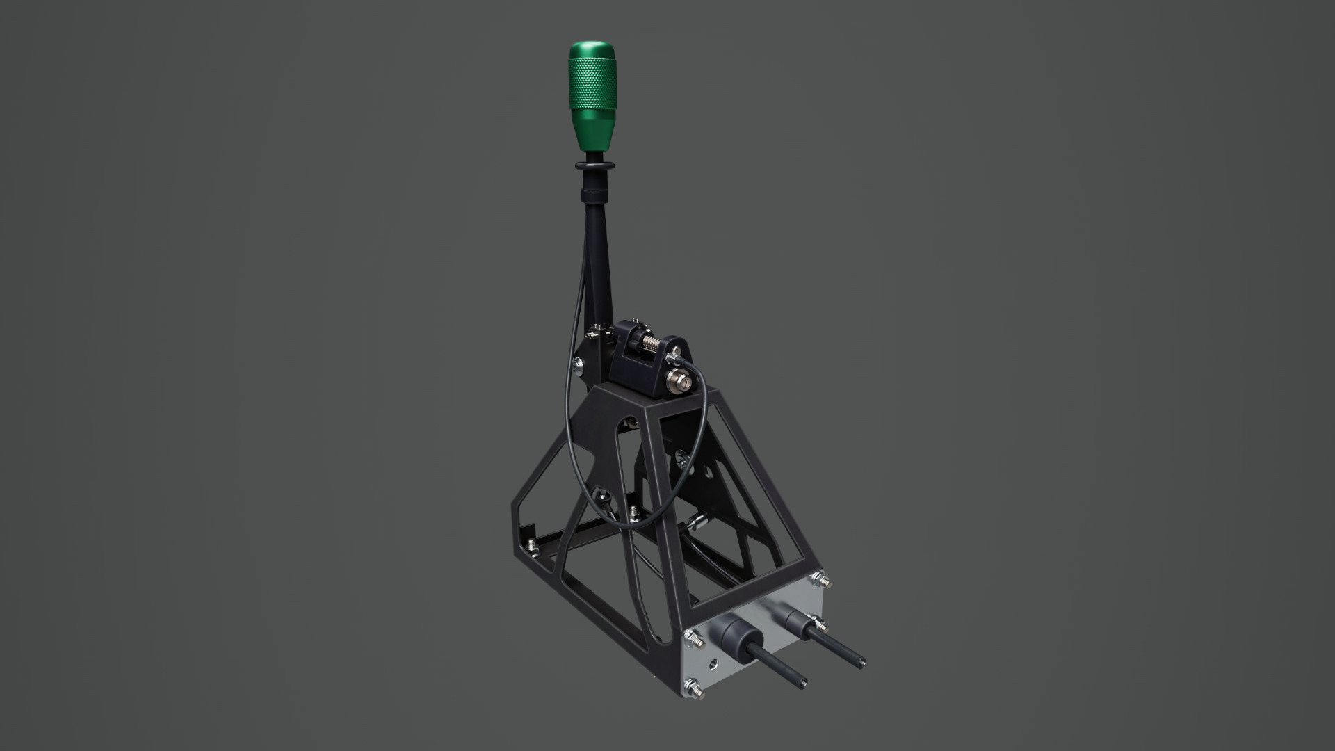 Short Shifter 01 - Variation A - Green Low-poly 3D model_5