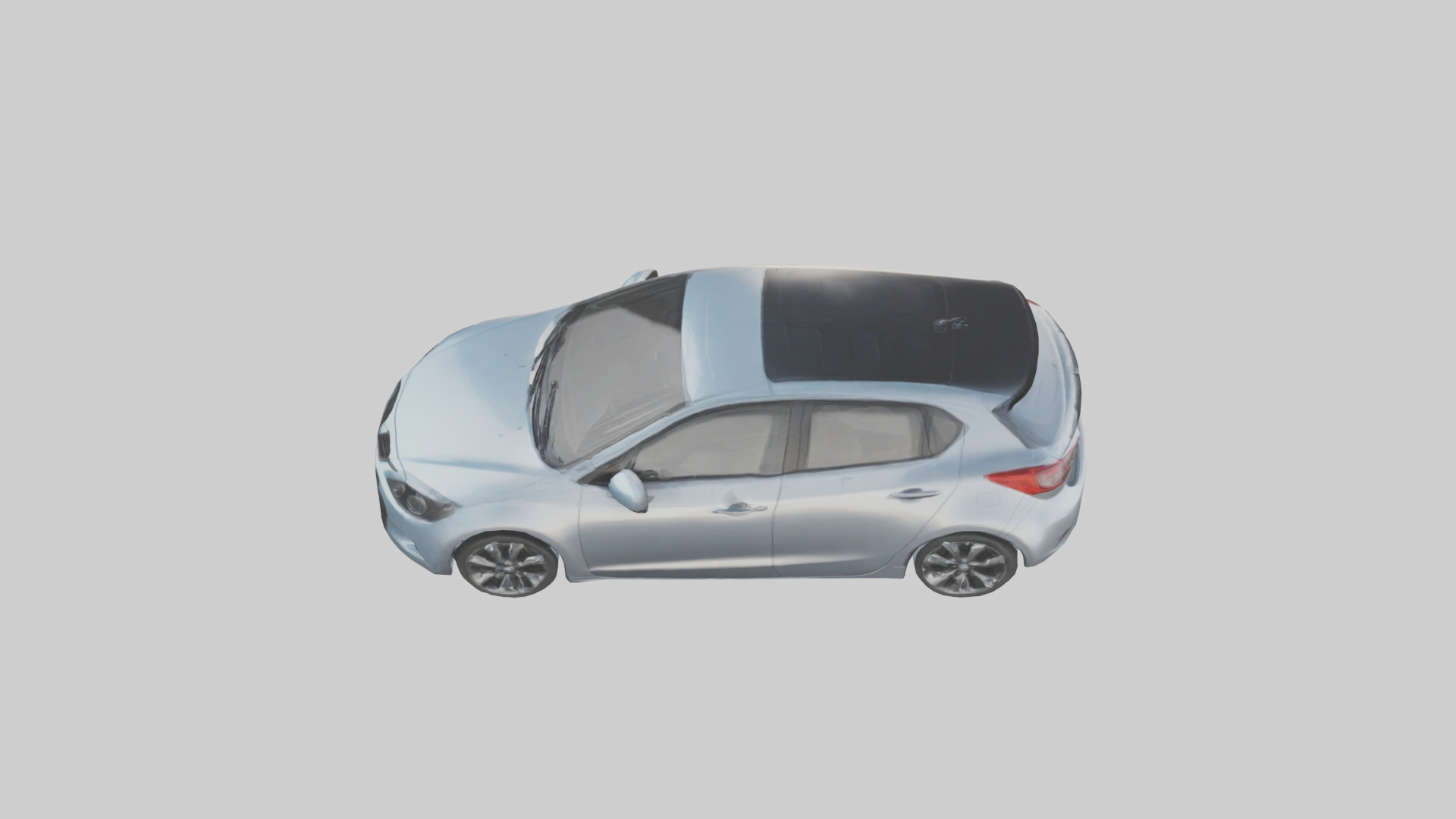 Modern Hatchback Car model 3D model_17