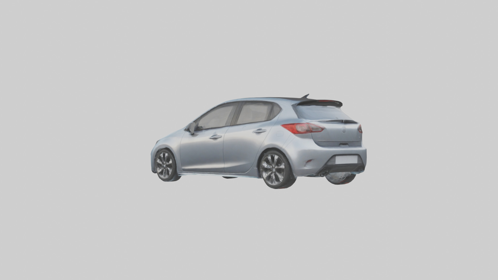 Modern Hatchback Car model 3D model_2
